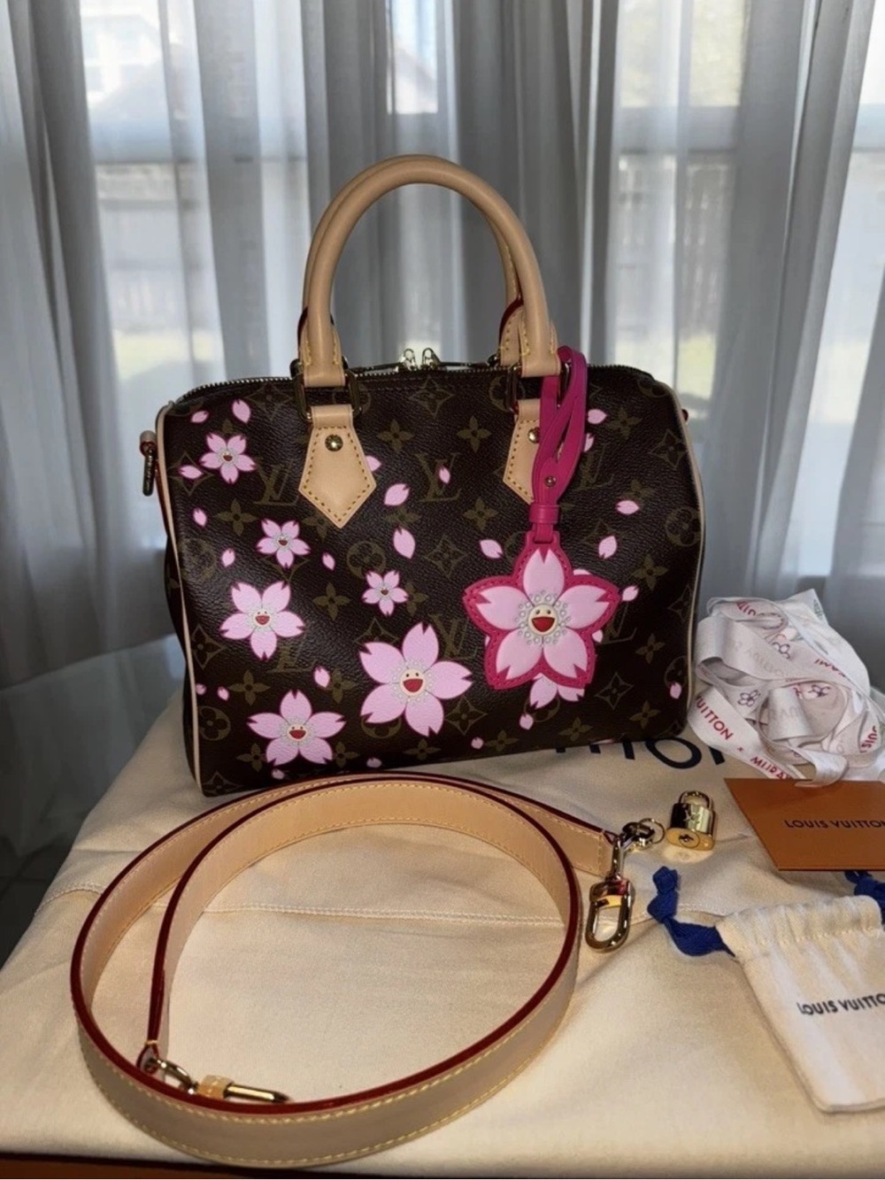 RARE 2025 New Louis Vuitton Murakami Cherry Blossom 🌸*Trio* Speedy 25, Wallet